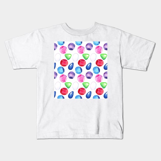 watercolors gemstones universe Kids T-Shirt by lezettern